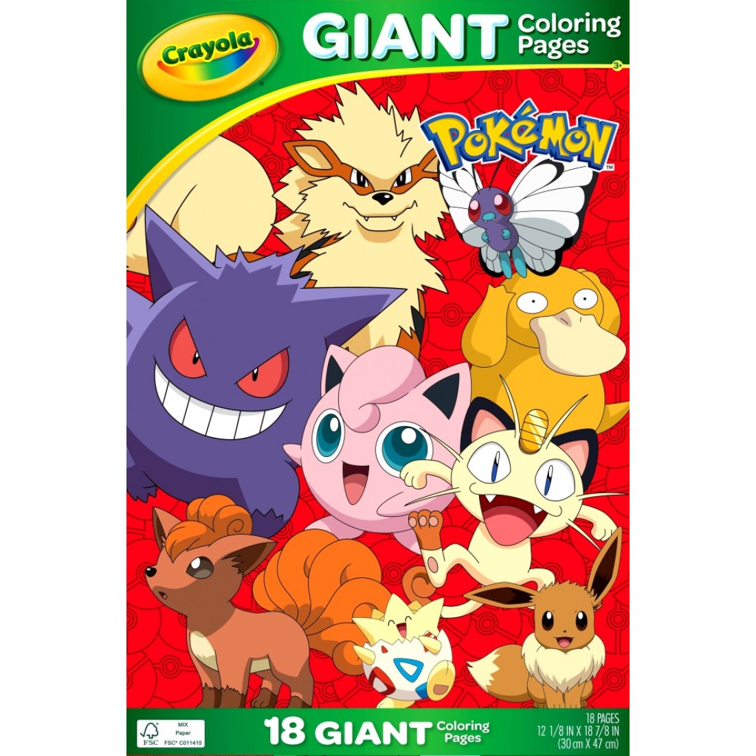 Crayola Pokemon 18page Giant Colouring Book